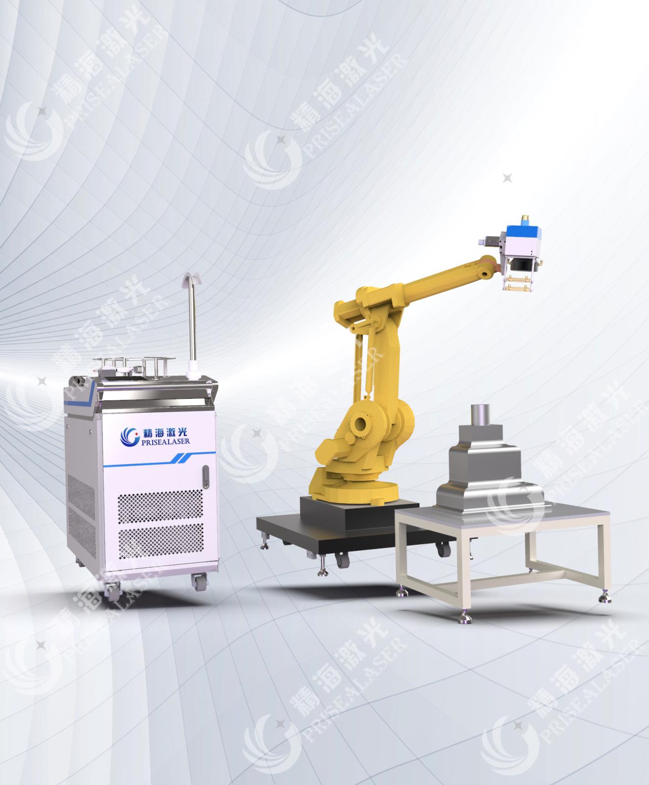 Robot laser cleaning machine